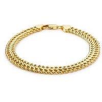 The Love Collection 9Ct Yellow Gold 'Figure 8' Hollow Curb Bracelet 18Cm/7'