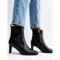 New Look Womens Faux Leather Chisel Toe Ankle Boots - Black