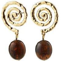 Pilgrim Still - Earrings Gold-Plated/Brown