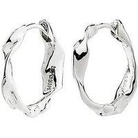 Pilgrim Here Hoop Earrings Silver-Plated