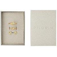 Pilgrim Sanine - Gift Set, Rings & Earstuds, Gold-Plated