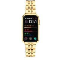 Sekonda Unisex Track Gold Alloy Bracelet With Lcd Dial Smartwatch