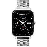Sekonda Unisex Motion Lux Silver Stainless Steel Lcd Dial Smartwatch