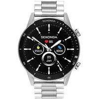 Sekonda Unisex Active Lux Silver Stainless Steel Strap With Lcd Dial Smartwatch
