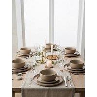 Waterside 18Pc Beige Solid Colour Dinner Set