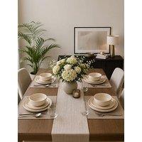Waterside 12Pc Cream Lipped Dinner Set