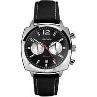 Sekonda Men'S Airborne Black Leather Strap Watch