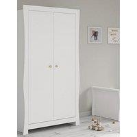 Little Acorns Celeste Double Wardrobe - White Inc. Brushed Gold Knobs