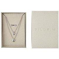 Pilgrim Penina - Gift Set, Necklace & Earstuds, Silver-Plated