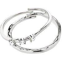 Pilgrim Ivarin - Rings, 2-In-1 Set, Silver-Plated