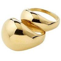 Pilgrim Evon - Rings, 2-In-1 Set, Gold-Plated