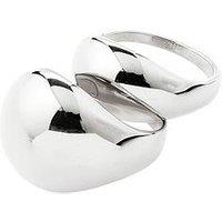 Pilgrim Evom Ring Set - Silver-Plated