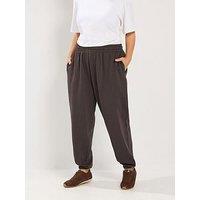 Yours Curve Cuffed Jogger - Brown