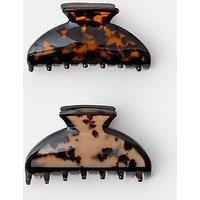 Accessorize 2 X Oval Tort Claw Clips