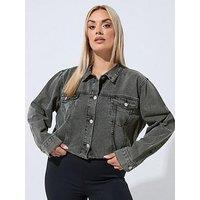 Yours Curve Elasticated Hem Jacket - Grey