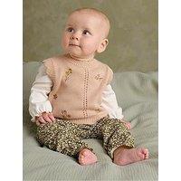 Mamas & Papas Baby Girls 2 Piece Knitted Tank Top & Corduroy Trousers - Pink