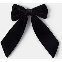 Accessorize Velvet Bow Hair Clip - Black