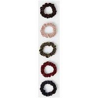 Accessorize Womens 5 Pack Velvet Scrunchies