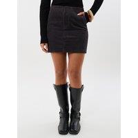 Threadbare Womens High Waist Corduroy Mini Skirt - Grey