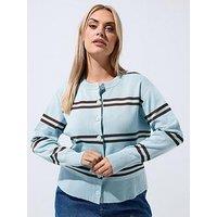 Yours Curve Round Neck Cardigan - Blue