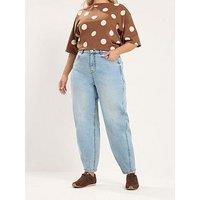 Yours Curve Barrel Leg Jean 30 - Blue