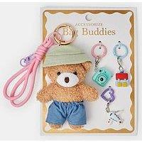 Accessorize Womens Teddy Charm Bag Buddy - Brown