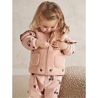 Mamas & Papas Baby Girls Embroidered Gilet - Pink