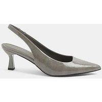 Yours Curve Wide Fit Slingback Heel - Grey