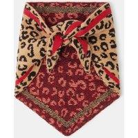 Accessorize Leopard Print Triangle Scarf - Brown