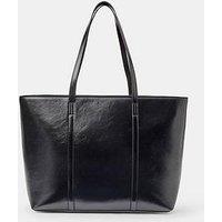 Accessorize Womens Meredith Zip Top Tote Bag - Black
