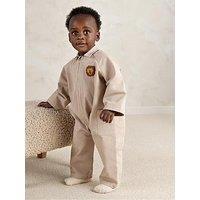 Mamas & Papas Baby Boys Oversized Boiler Suit Romper - Beige