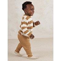Mamas & Papas Baby Boys 2 Piece Stripe Knitted Jumper & Leggings Set - Brown