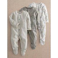 Mamas & Papas Baby Boys 3 Pack Born To Roar Sleepsuits