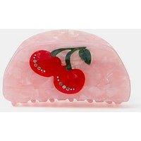 Accessorize Cherry Inlay Hair Claw Clip - Pink