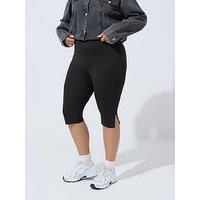 Yours Limited Collection Curve Slit Capri'S - Black