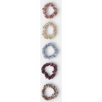 Accessorize Womens Checked 5 Pack Scrunchies