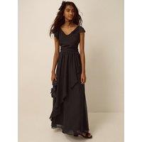 Monsoon Girls Indi Tie Back Prom Dress - Black