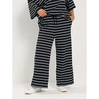 Yours Curve Cotton Wide Leg Trouser 30 - Black