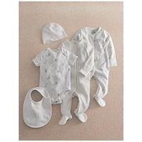 Mamas & Papas Baby Unisex 5 Piece Duck Print Newborn Set - Grey