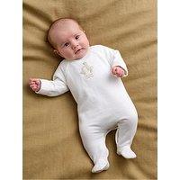 Mamas & Papas Baby Unisex Duck Hello World Sleepsuit - White