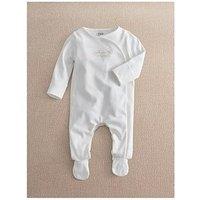 Mamas & Papas Baby Unisex Welcome To The World Sleepsuit - White