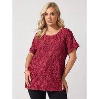 Yours Curve 3D Abstract Top - Red