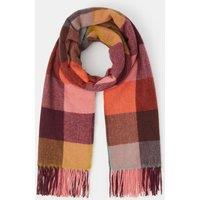 Accessorize Womens Sadie Check Blanket Soft-Touch Fringe Scarf
