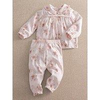 Mamas & Papas Baby Girls Jersey Watercolour Floral Pyjamas