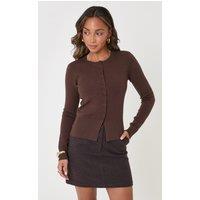 Threadbare Womens Brown Check Mini Faux Wool Skirt