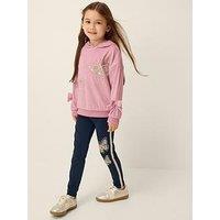 Monsoon Girls Butterfly Velour Sporty Hoody & Legging Set - Pink