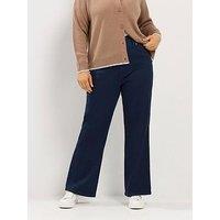 Yours Curve Wide Leg Jegging 28" - Blue