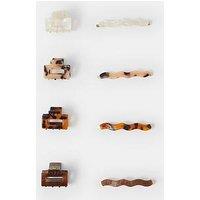 Accessorize Multi-Pack Claw Hair Clips And Wavy Hair Slides Set