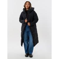 Threadbare Womens Hooded Showerproof Maxi Puffer Coat - Black