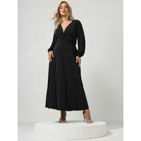 Yours Curve Knot Long Sleeve Maxi Dress